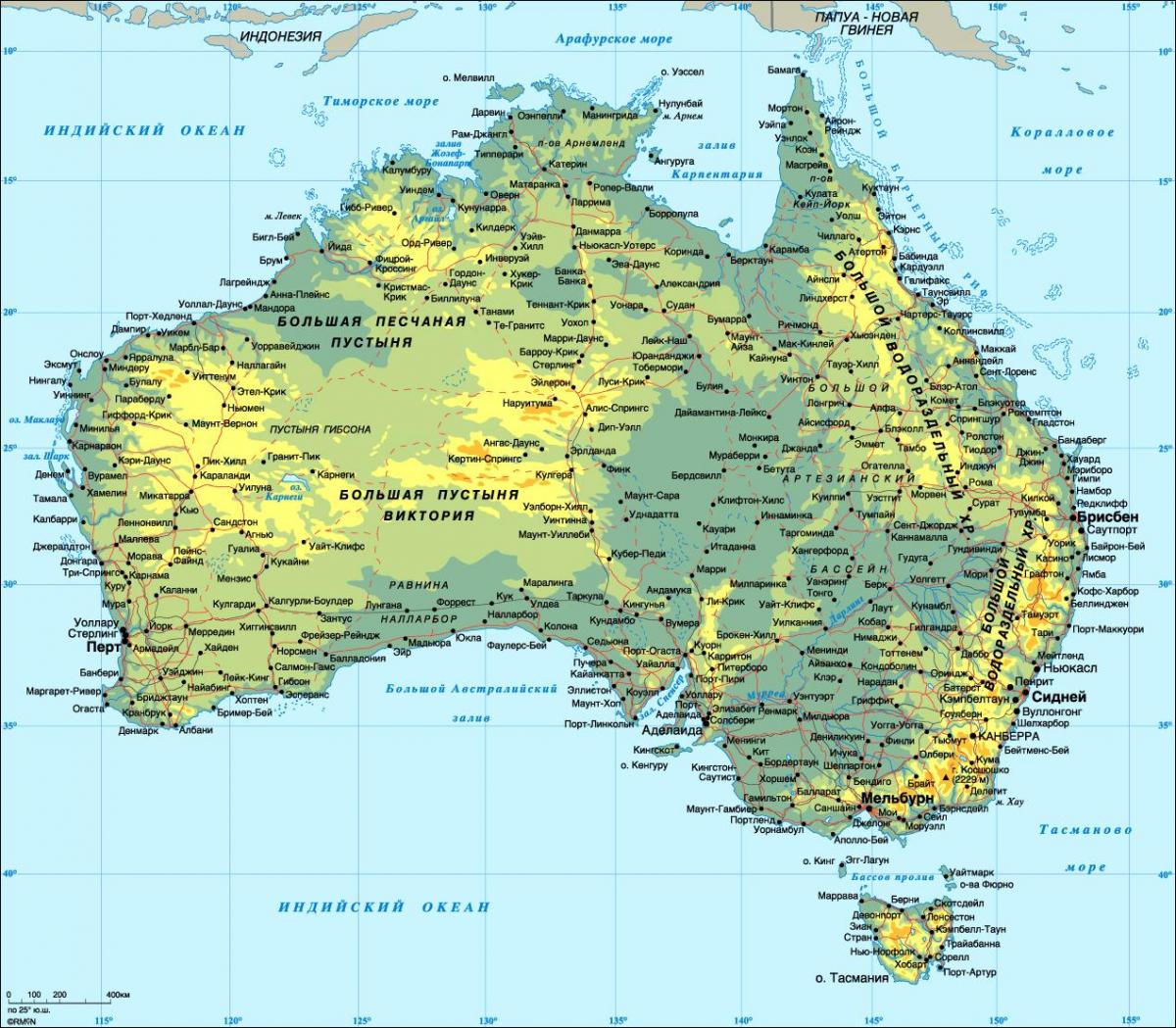 Australia zehatza mapa