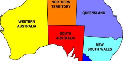 Estatu batuak Australia mapa